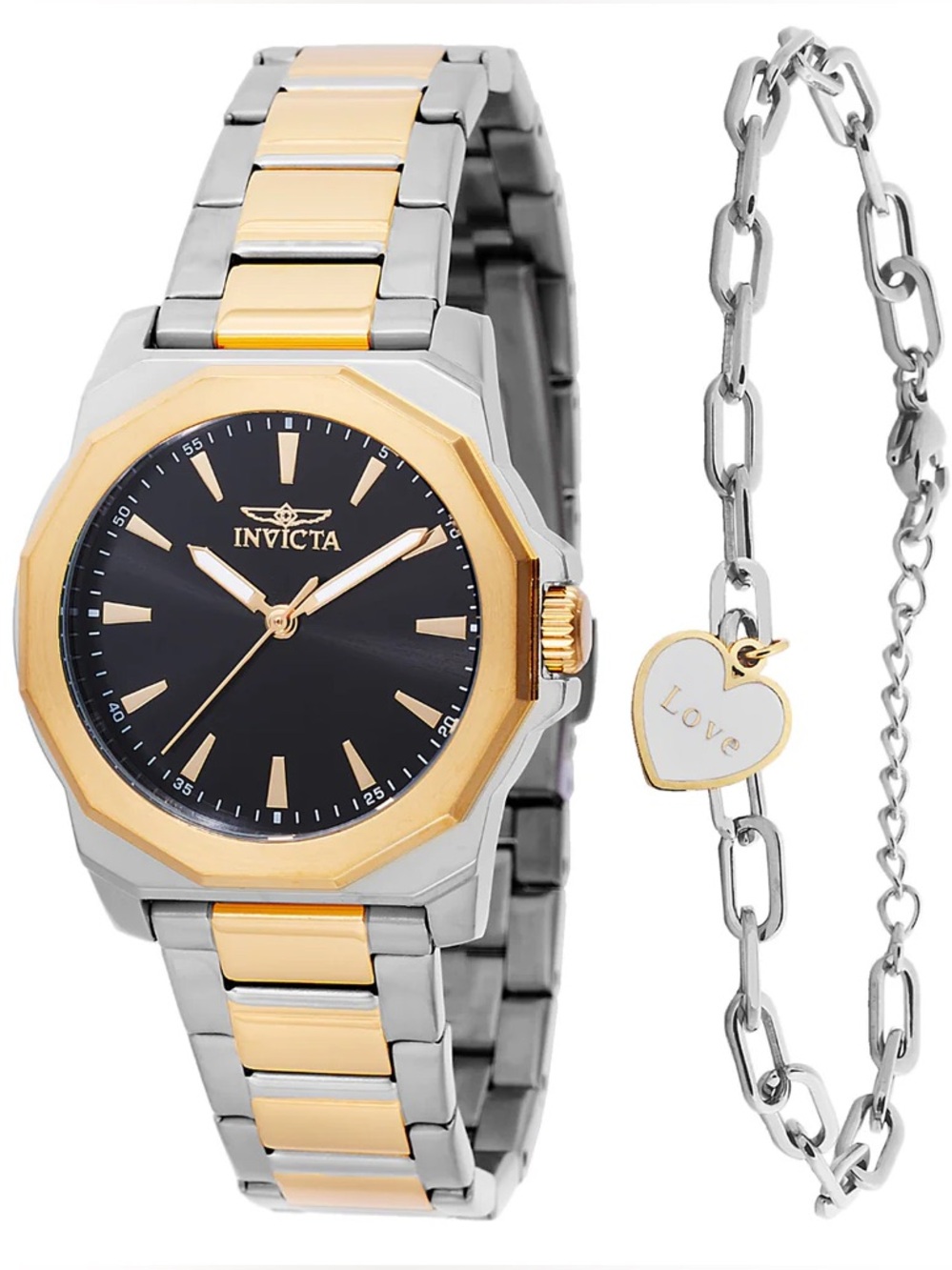 Invicta Speedway Coeurlyn Women's Watch - 34mm. Gold, Steel With Bracelet Set